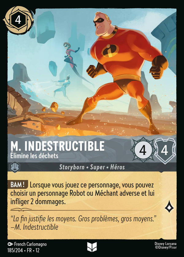 M. Indestructible - Élimine les déchets — Carte Disney Lorcana 185 Contrées Inconnues