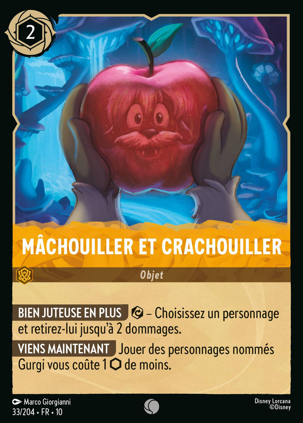 Mâchouiller et crachouiller — Carte Disney Lorcana 33 Lueurs dans les Profondeurs