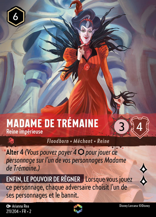 Madame de Trémaine - Reine impérieuse — Carte Disney Lorcana 211 L'Ascension des Floodborn