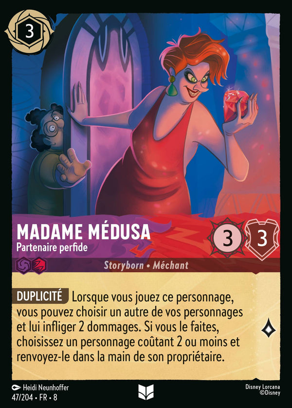 Madame Médusa - Partenaire perfide — Carte Disney Lorcana 47 Le Règne de Jafar