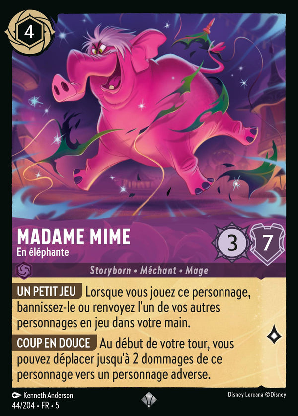 Madame Mime - En éléphante — Carte Disney Lorcana 44 Ciel Scintillant