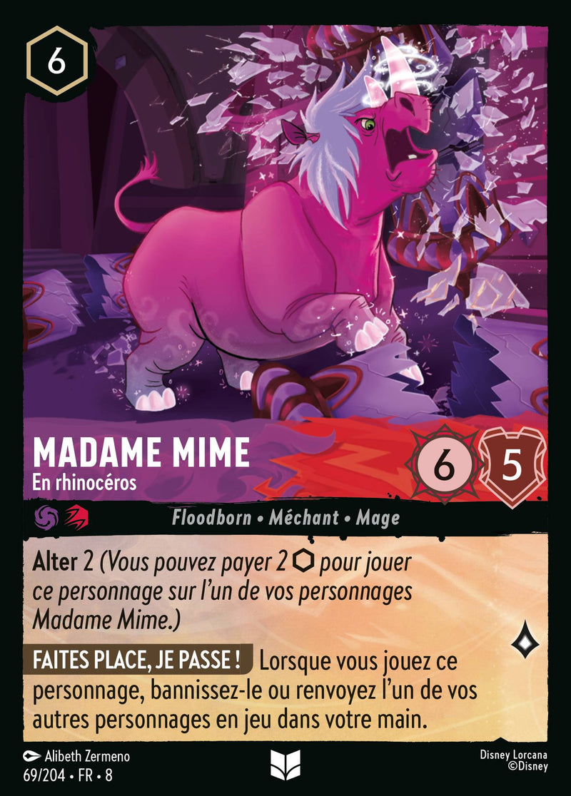 069/204 - Madame Mime - En rhinocéros