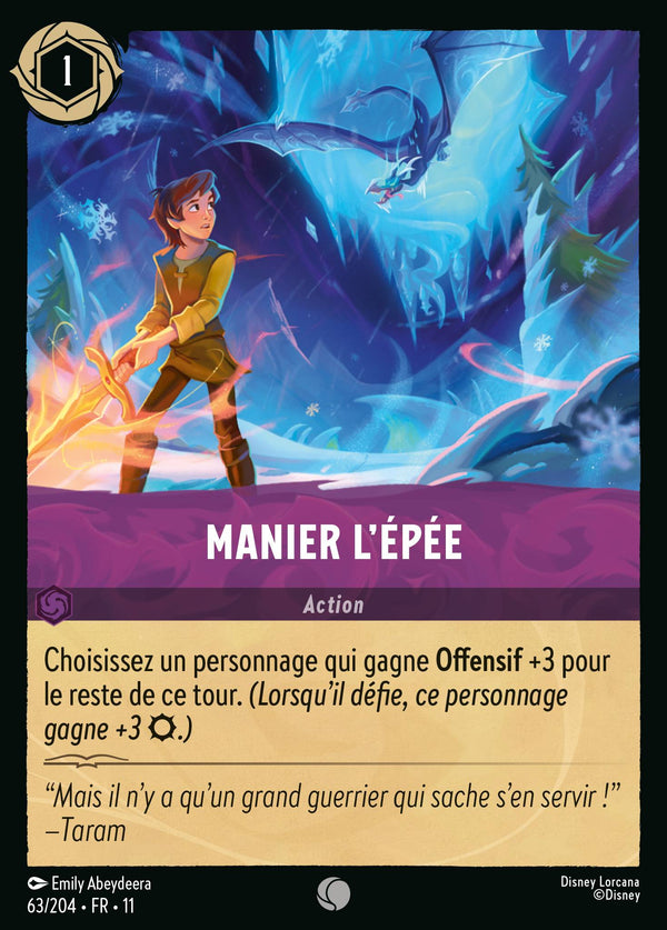 Manier l'épée — Carte Disney Lorcana 63 Givresort