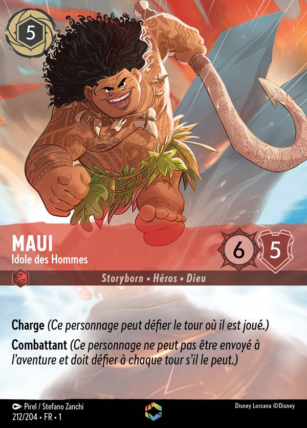 Maui - Idole des Hommes — Carte Disney Lorcana 212 Premier Chapitre