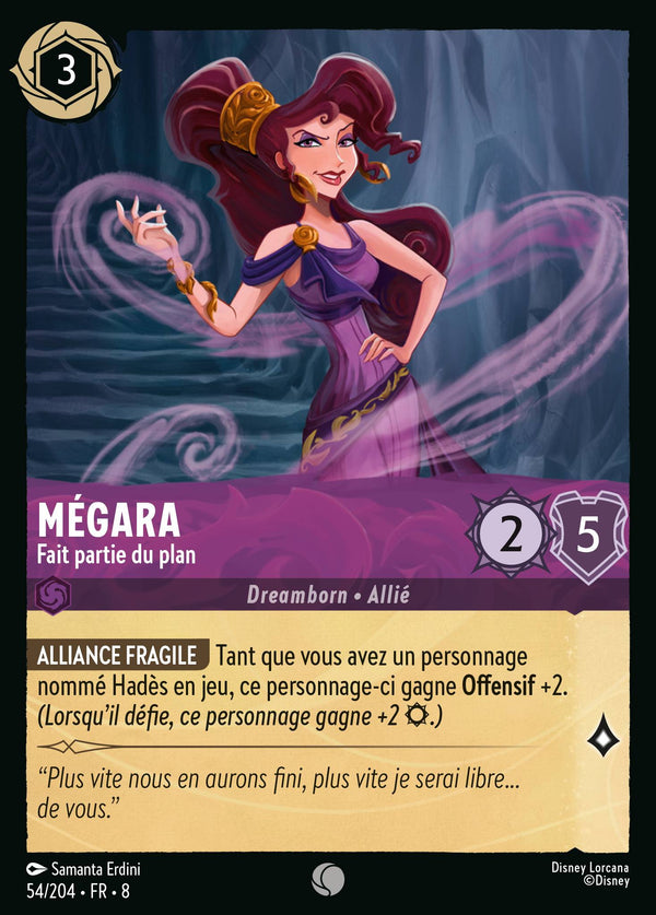 Mégara - Fait partie du plan — Carte Disney Lorcana 54 Le Règne de Jafar