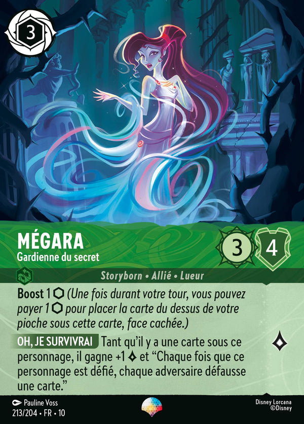 Mégara - Gardienne du secret — Carte Disney Lorcana 213 Lueurs dans les Profondeurs