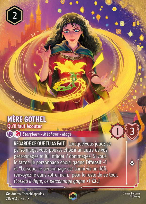 Mère Gothel - Qu'il faut écouter — Carte Disney Lorcana 211 Le Règne de Jafar