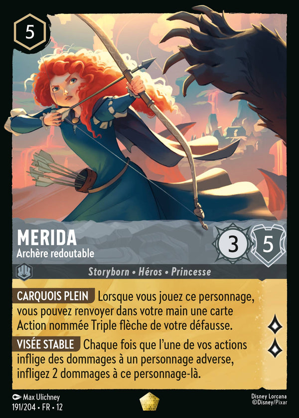 Merida - Archère redoutable — Carte Disney Lorcana 191 Contrées Inconnues