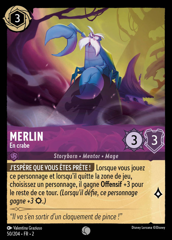 Merlin - En crabe — Carte Disney Lorcana 50 L'Ascension des Floodborn
