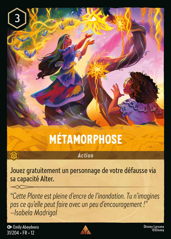 Métamorphose — Carte Disney Lorcana 31 Contrées Inconnues