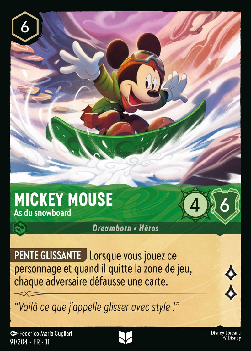 091/204 - Mickey Mouse - As du snowboard
