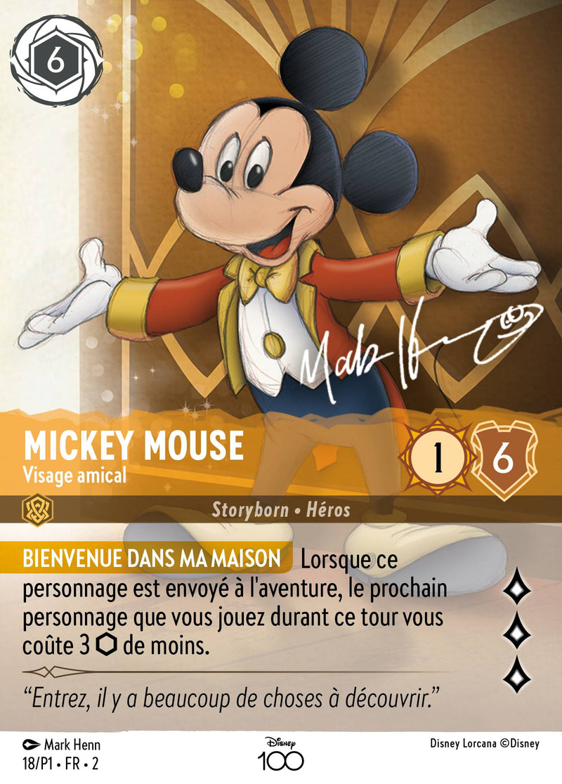 018/204 - Mickey Mouse - Visage amical