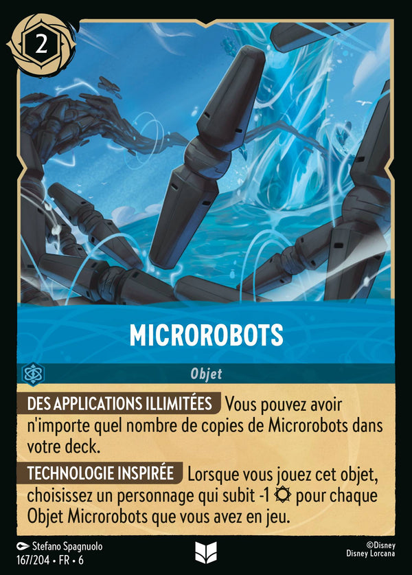 microrobots — Carte Disney Lorcana 167 La Mer Azurite