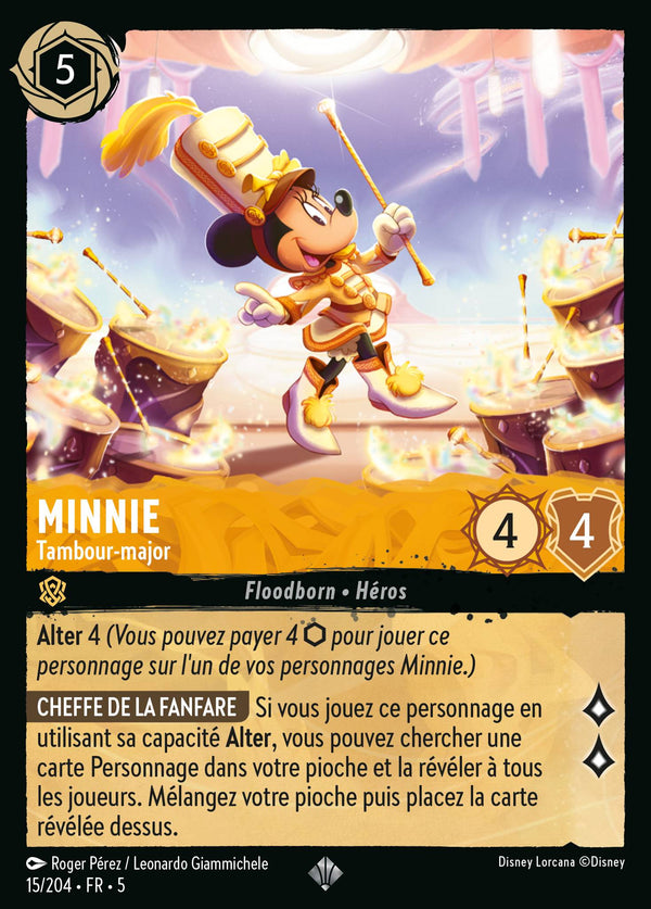 Minnie - Tambour-major — Carte Disney Lorcana 15 Ciel Scintillant