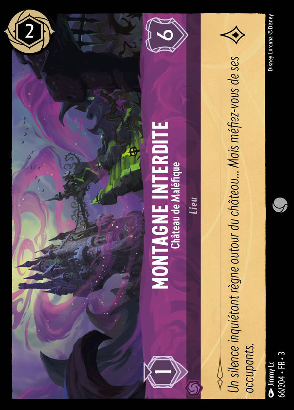 Montagne Interdite - Château de Maléfique — Carte Disney Lorcana 66 Les Terres d'Encres