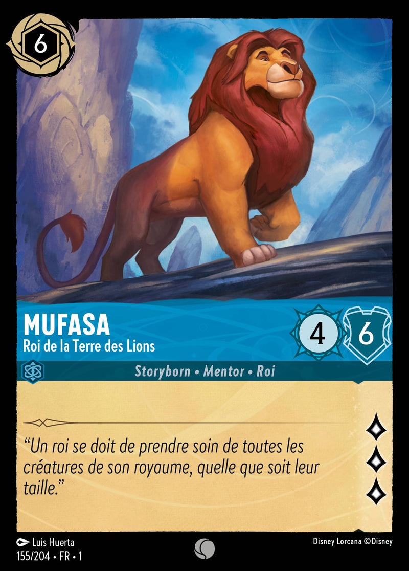 155/204 - Mufasa - Roi de la Terre des Lions