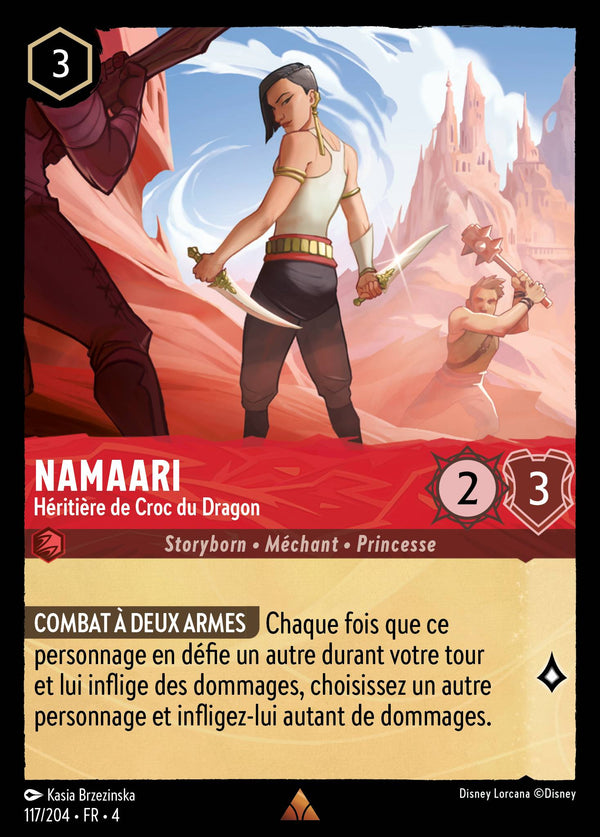 Namaari - Héritière de Croc du Dragon — Carte Disney Lorcana 117 Le Retour d'Ursula