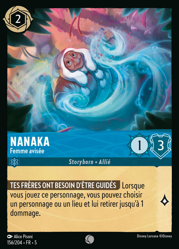 Nanaka - Femme avisée — Carte Disney Lorcana 156 Ciel Scintillant