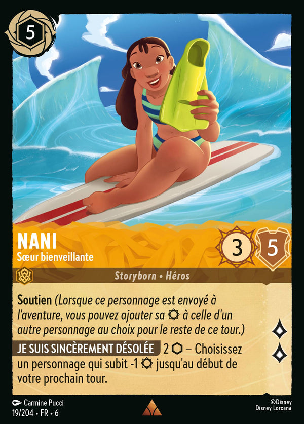 Nani - Sœur bienveillante — Carte Disney Lorcana 19 La Mer Azurite