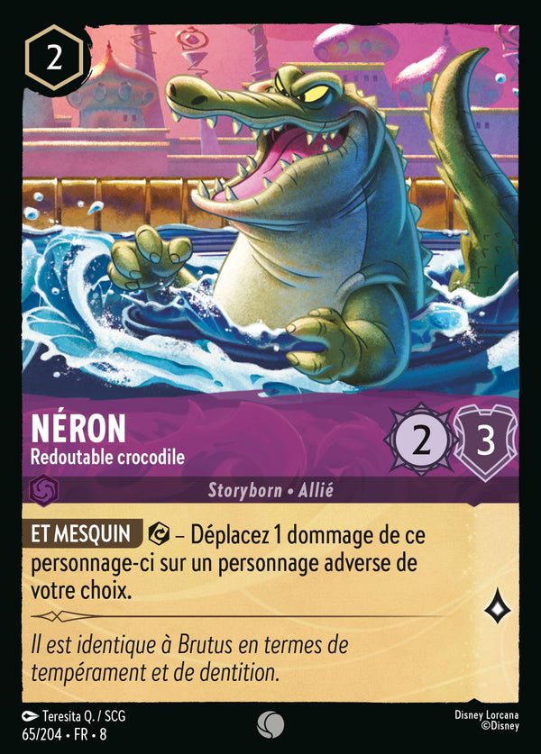 Néron - Redoutable crocodile — Carte Disney Lorcana 65 Le Règne de Jafar