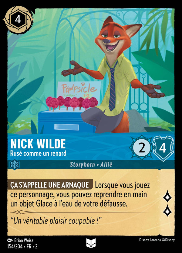 Nick Wilde - Rusé comme un renard — Carte Disney Lorcana 154 L'Ascension des Floodborn