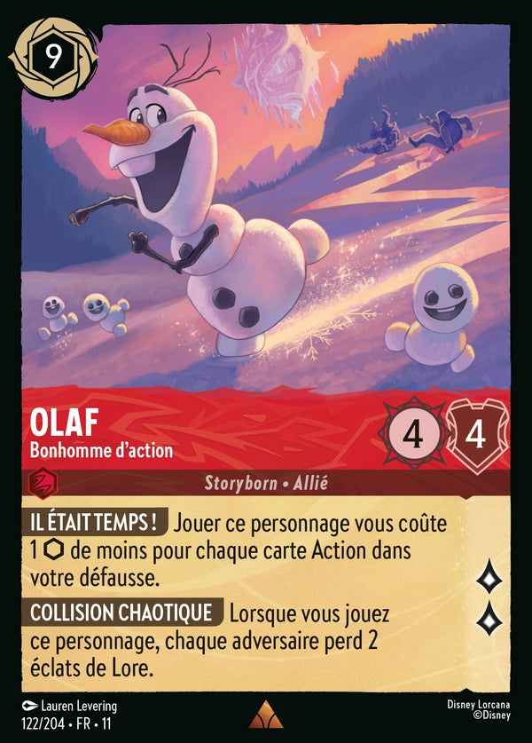 Olaf - Bonhomme d'action — Carte Disney Lorcana 122 Givresort