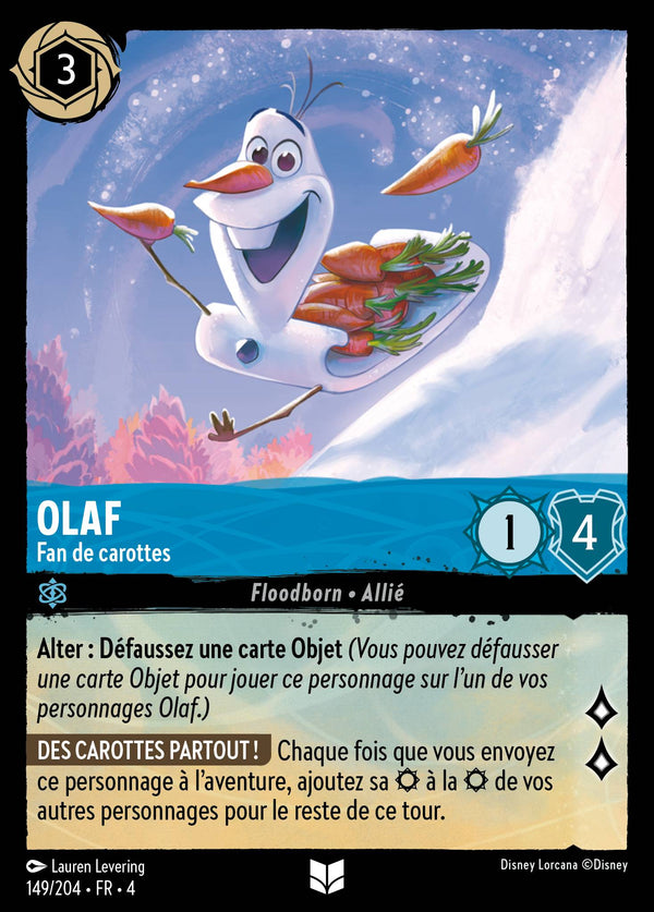 Olaf - Fan de carottes — Carte Disney Lorcana 149 Le Retour d'Ursula