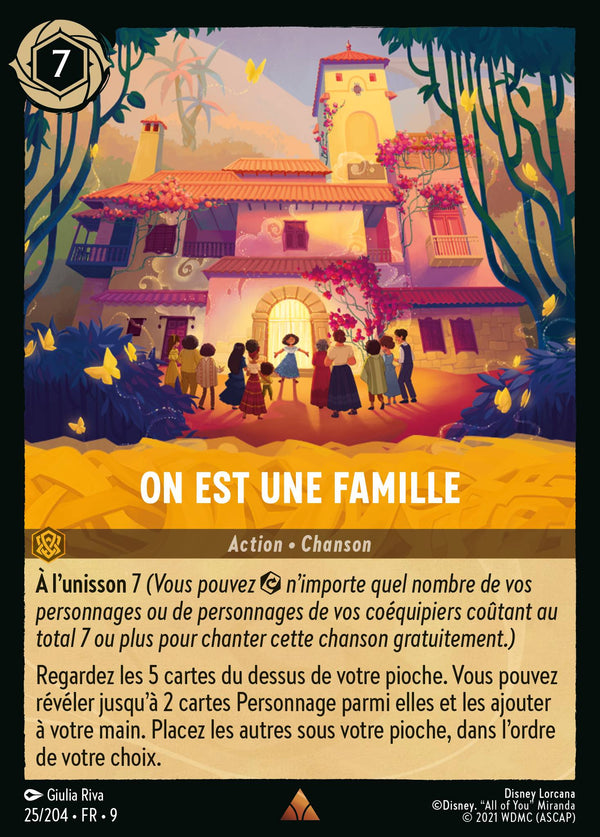 On est une Famille — Carte Disney Lorcana 25 Fabuleux
