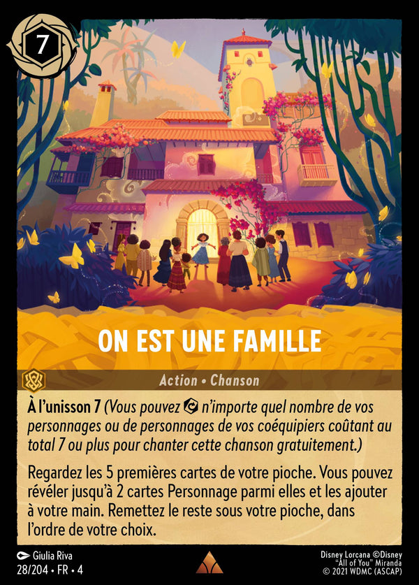 On est une Famille — Carte Disney Lorcana 28 Le Retour d'Ursula