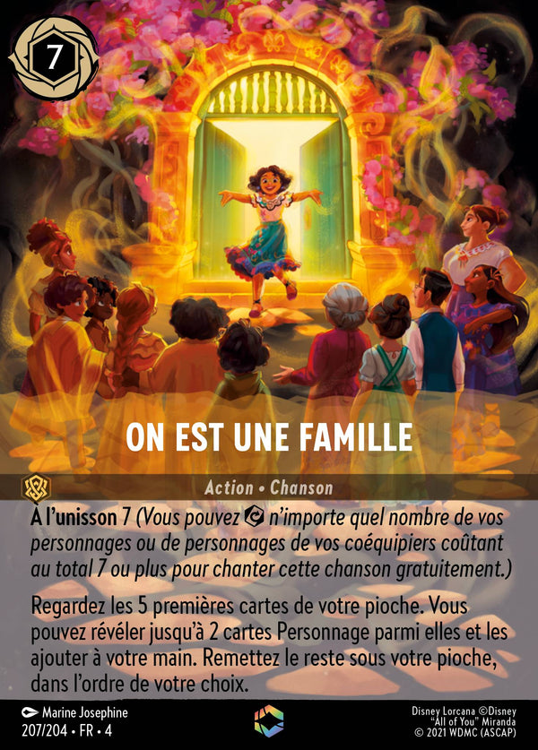 On est une Famille — Carte Disney Lorcana 207 Le Retour d'Ursula