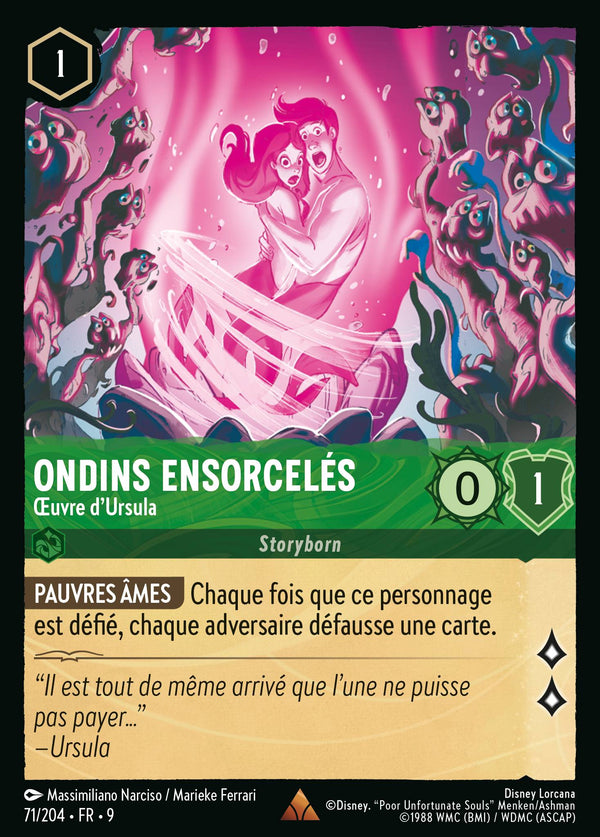 Ondins Ensorcelés - Œuvre d'Ursula — Carte Disney Lorcana 71 Fabuleux