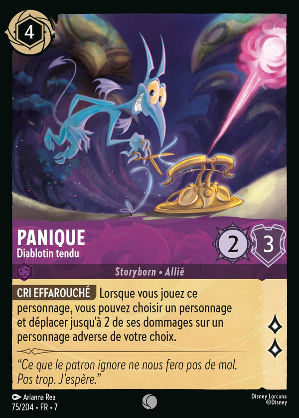 Panique - Diablotin tendu — Carte Disney Lorcana 75 L'île d'Archazia