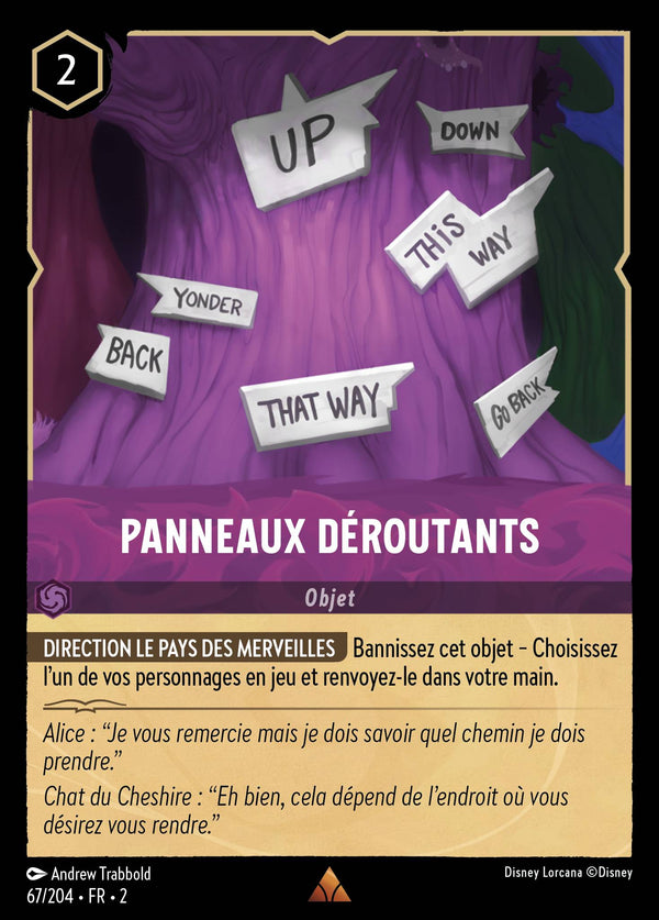 Panneaux déroutants — Carte Disney Lorcana 67 L'Ascension des Floodborn