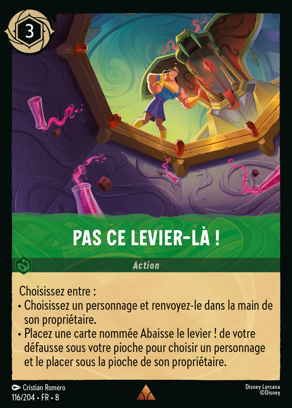 Pas ce levier-là ! — Carte Disney Lorcana 116 Le Règne de Jafar