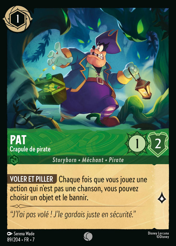 Pat - Crapule de pirate — Carte Disney Lorcana 89 L'île d'Archazia