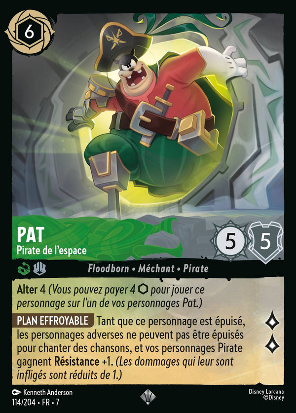 Pat - Pirate de l'espace — Carte Disney Lorcana 114 L'île d'Archazia