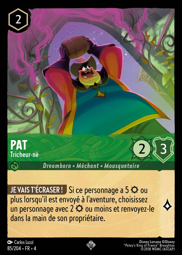 Pat - Tricheur-né — Carte Disney Lorcana 85 Le Retour d'Ursula
