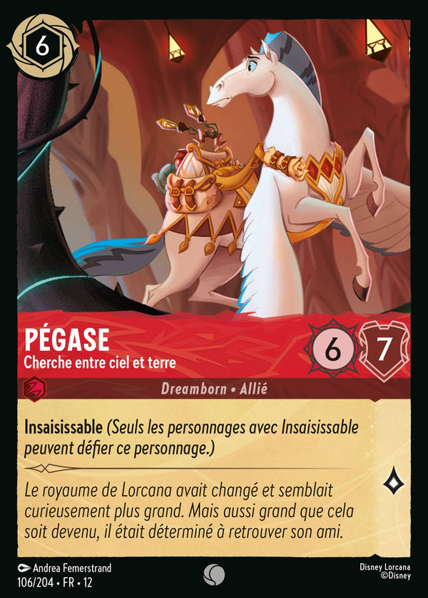 Pégase - Cherche entre ciel et terre — Carte Disney Lorcana 106 Contrées Inconnues
