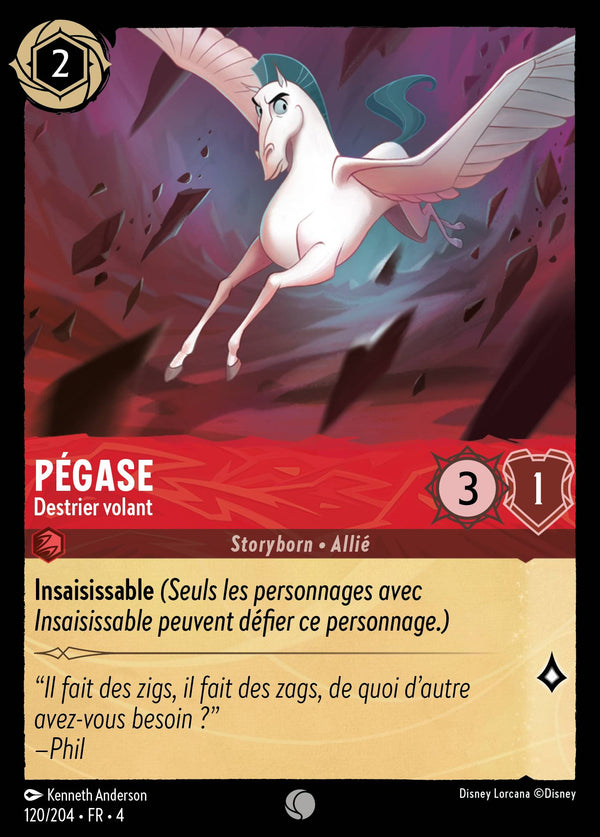 Pégase - Destrier volant — Carte Disney Lorcana 120 Le Retour d'Ursula