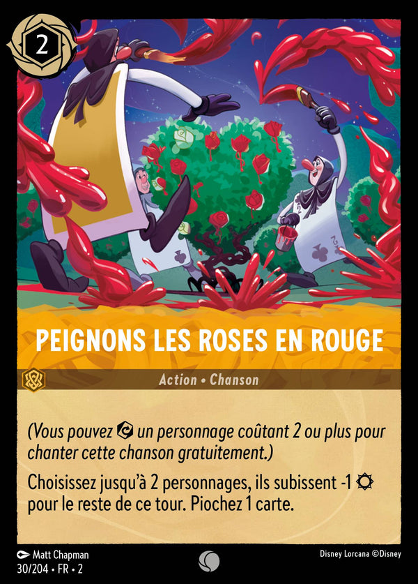 Peignons les roses en rouge — Carte Disney Lorcana 30 L'Ascension des Floodborn