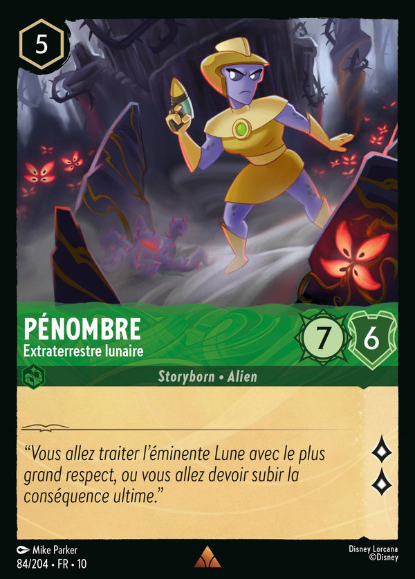 Pénombre - Extraterrestre lunaire — Carte Disney Lorcana 84 Lueurs dans les Profondeurs