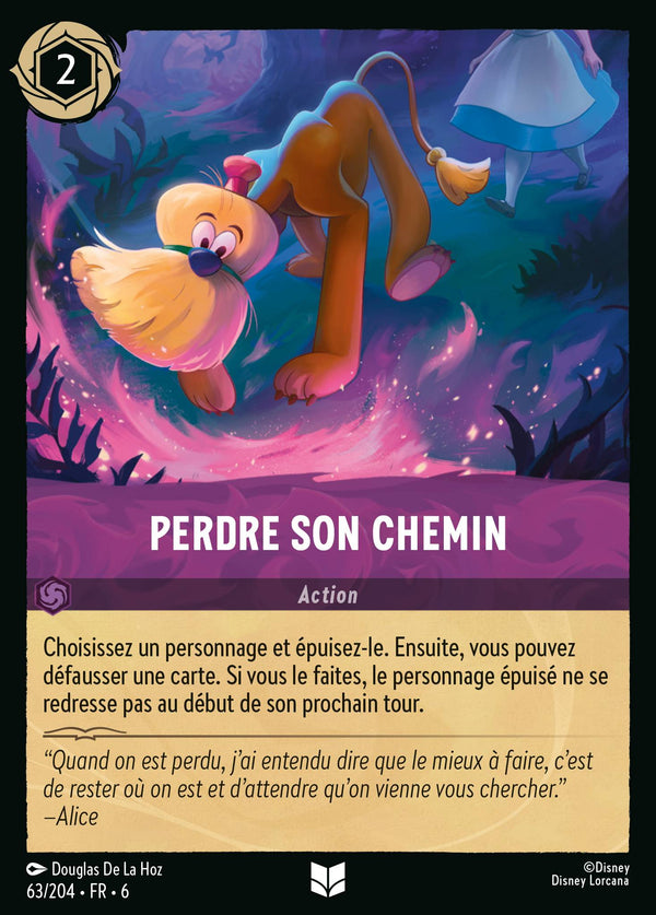 Perdre son chemin — Carte Disney Lorcana 63 La Mer Azurite