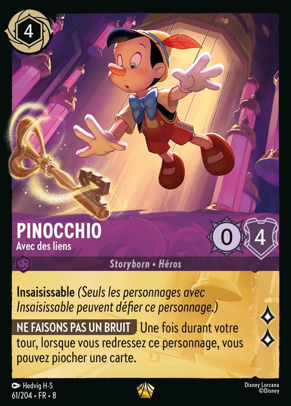 Pinocchio - Avec des liens — Carte Disney Lorcana 61 Le Règne de Jafar