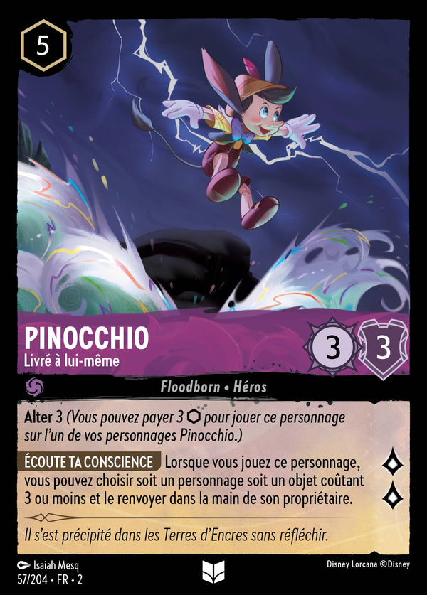 Pinocchio - Livré à lui-même — Carte Disney Lorcana 57 L'Ascension des Floodborn