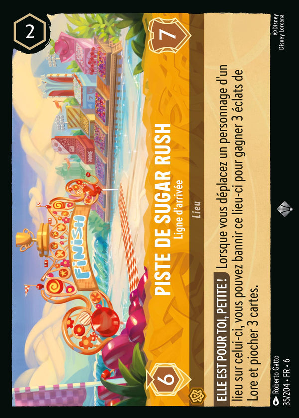 Piste de Sugar Rush - Ligne d'arrivée — Carte Disney Lorcana 35 La Mer Azurite