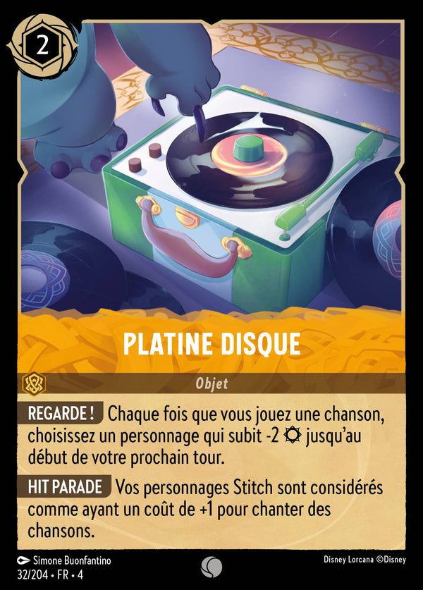 Platine disque — Carte Disney Lorcana 32 Le Retour d'Ursula