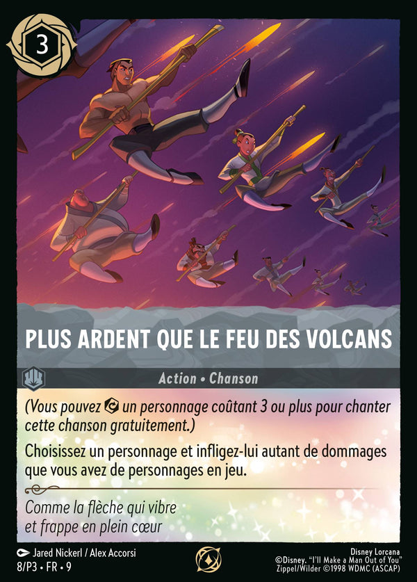 Plus ardent que le feu des volcans — Carte Disney Lorcana 8 Fabuleux
