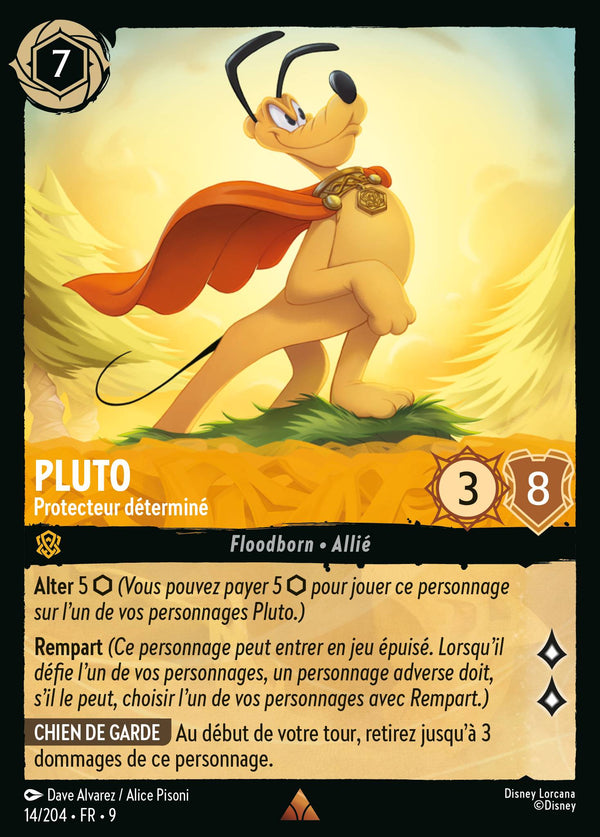 Pluto - Protecteur déterminé — Carte Disney Lorcana 14 Fabuleux