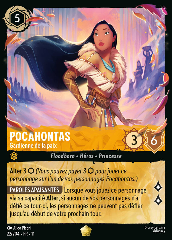 Pocahontas - Gardienne de la paix — Carte Disney Lorcana 22 Givresort