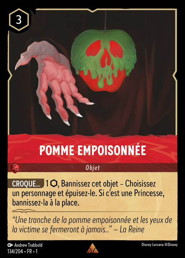 Pomme empoisonnée — Carte Disney Lorcana 134 Premier Chapitre